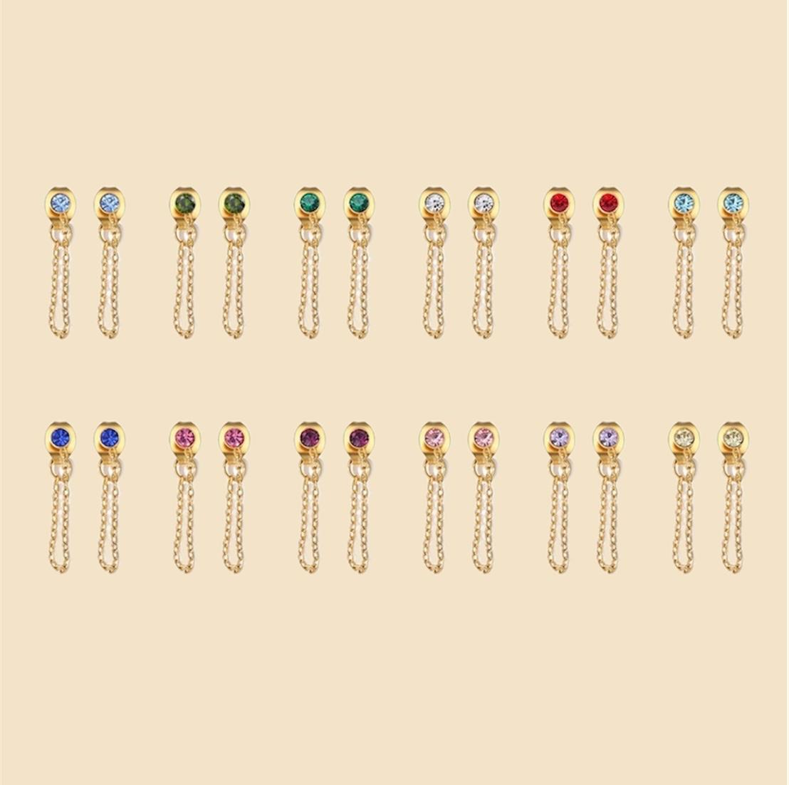 Orecchino Rainbow Catena